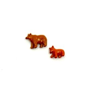 Mama bear and baby bear charm set
